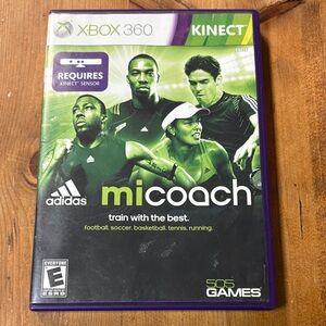 Adidas miCoach Xbox 360 Game - Green and Black Cover